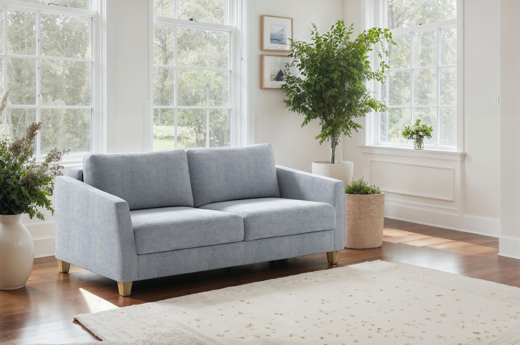 Monika Queen Size Loveseat Sleeper - Loule 630 - 234/9 Chrome